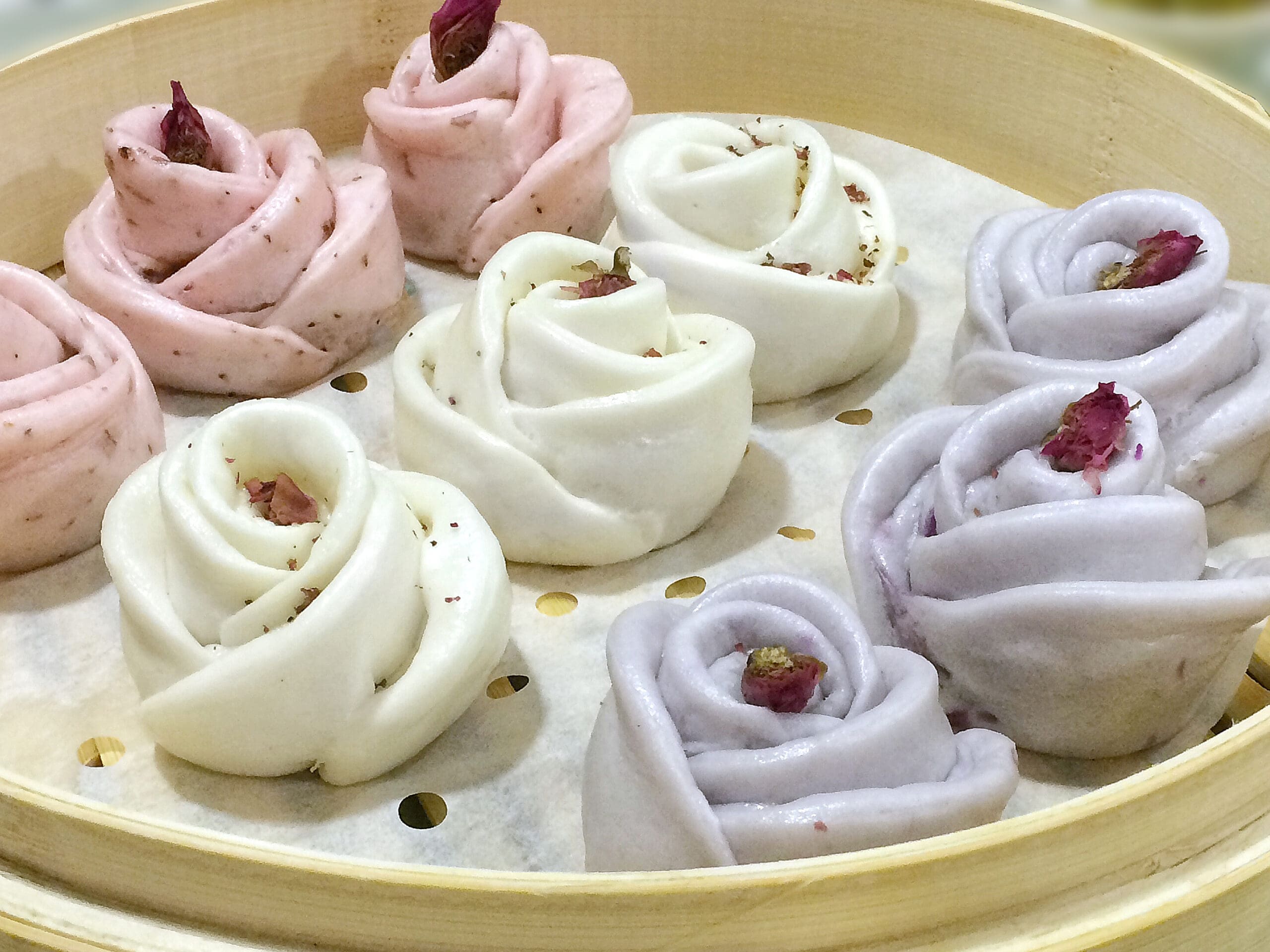 Yum Cha — Steamed Rose Floret Buns
