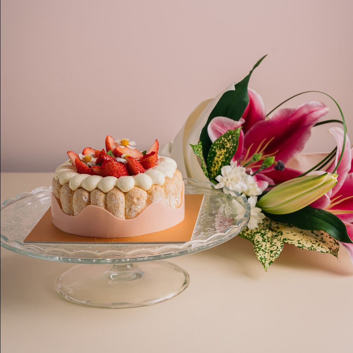 Tigerlily Patesserie Mother's Day—Camellia Crown Cake (image supplied)